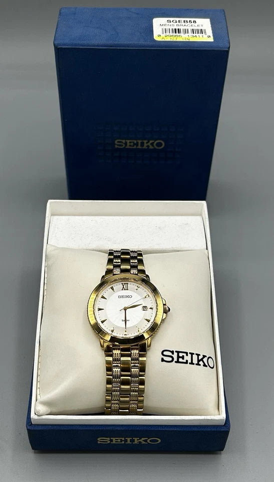 Seiko 7n32-0ch0 Sapphire Crystal Men’s Watch, Orig Box & Papers, New Battery