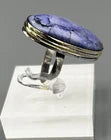 VINTAGE SOUTHWESTERN~NATIVE AMERICAN~STERLING SILVER~CHAROITE RING~